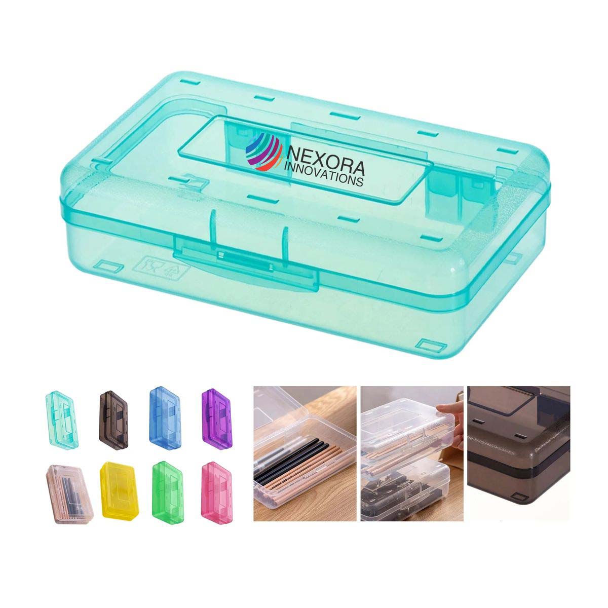 Transparent Storage Box for Desk Supplies 7