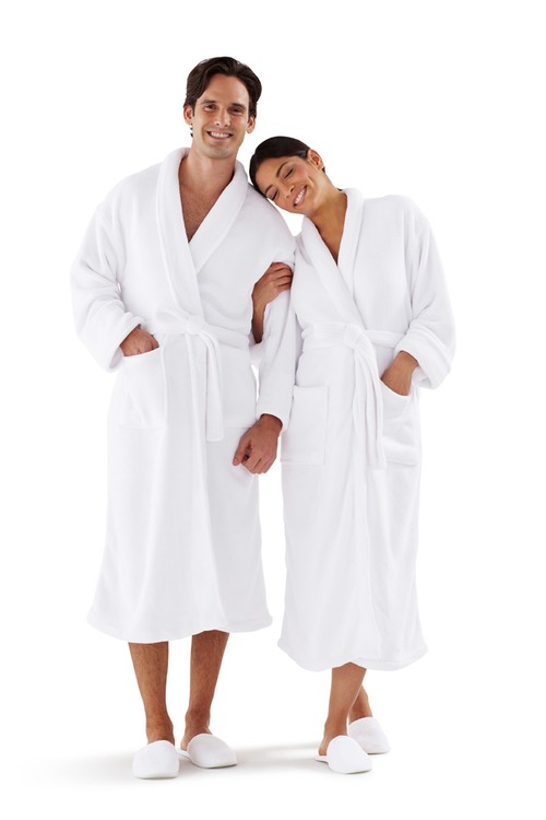 Microterry Shawl Collar Bathrobe 2