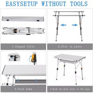 Aluminum Alloy Adjustable Folding Table 2
