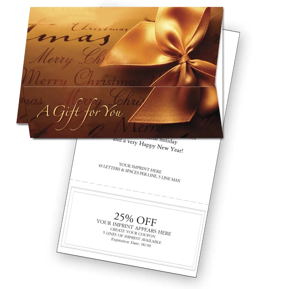 Gift Wrapped Holiday Coupon Cards 3