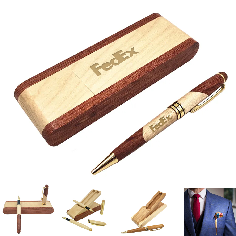 Woodland Premium Pen & Case Gift Set 2