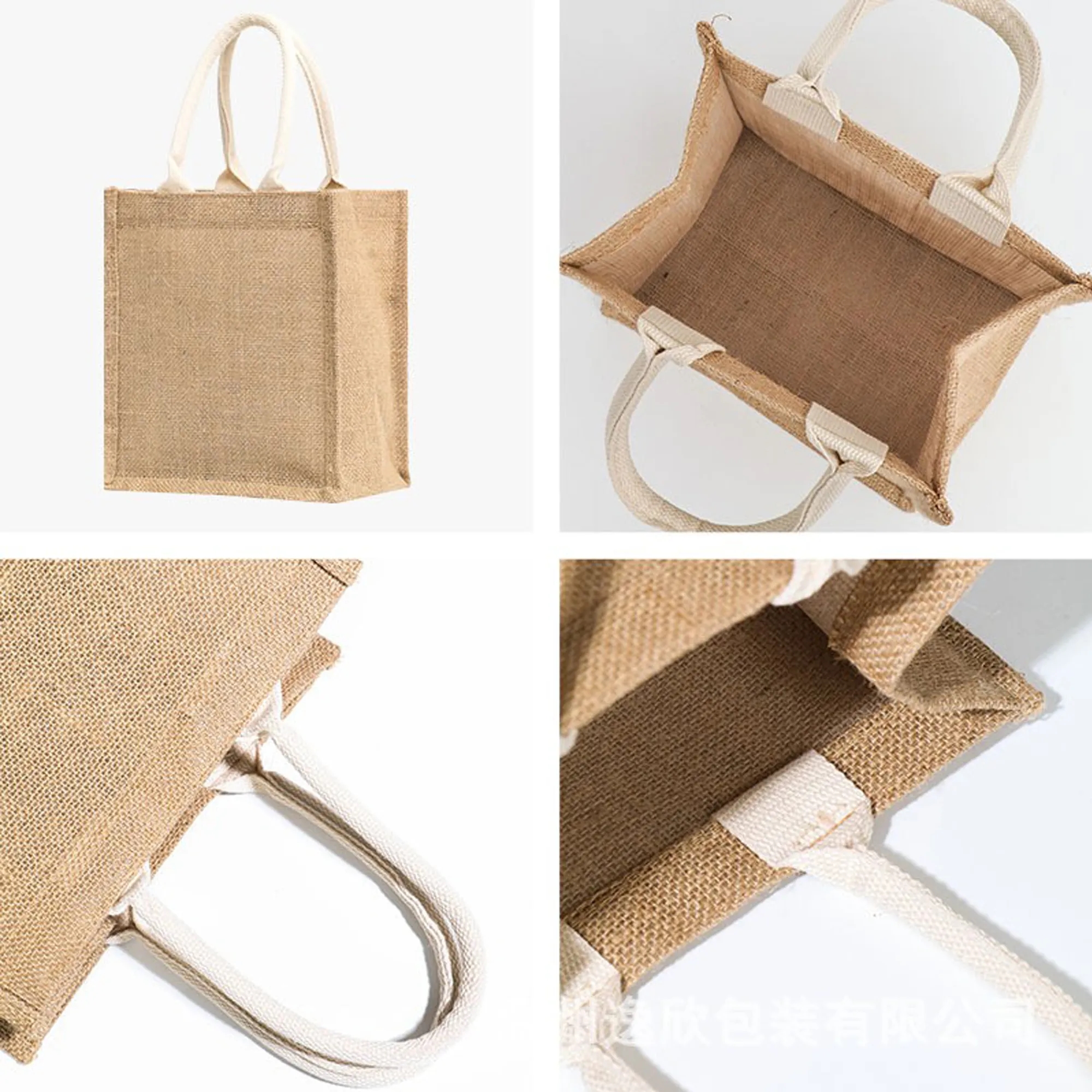 Large Jute Tote Bag, custom tote bag with logo imprint 2