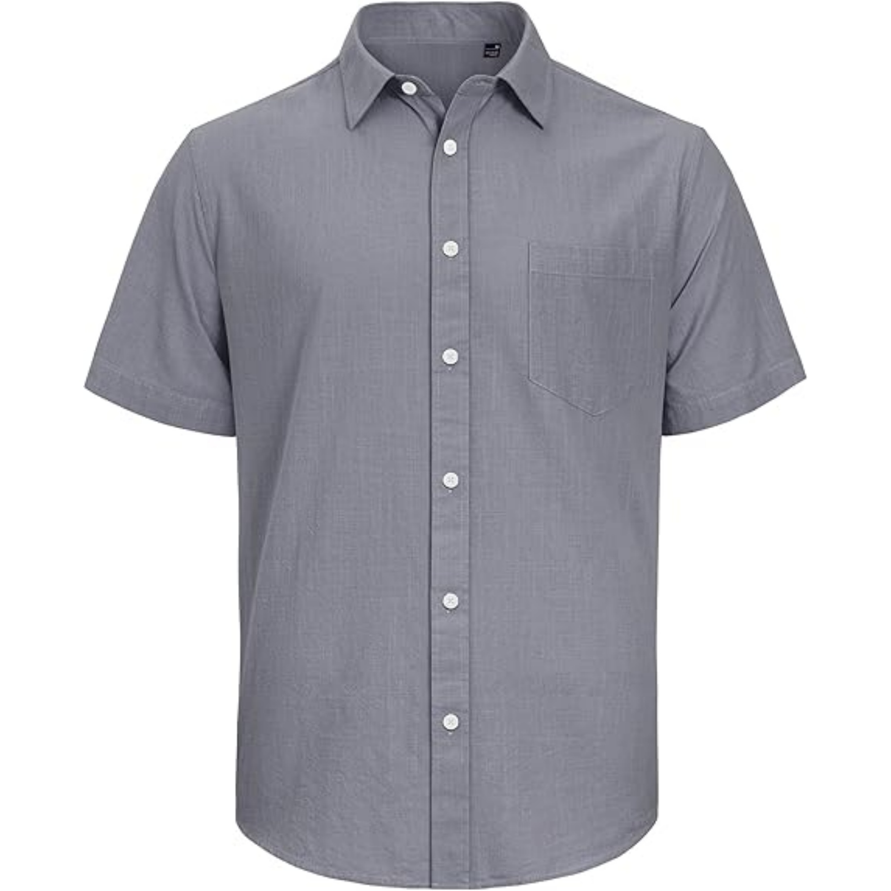 Men's Cotton Linen Short Sleeve Shirt 34