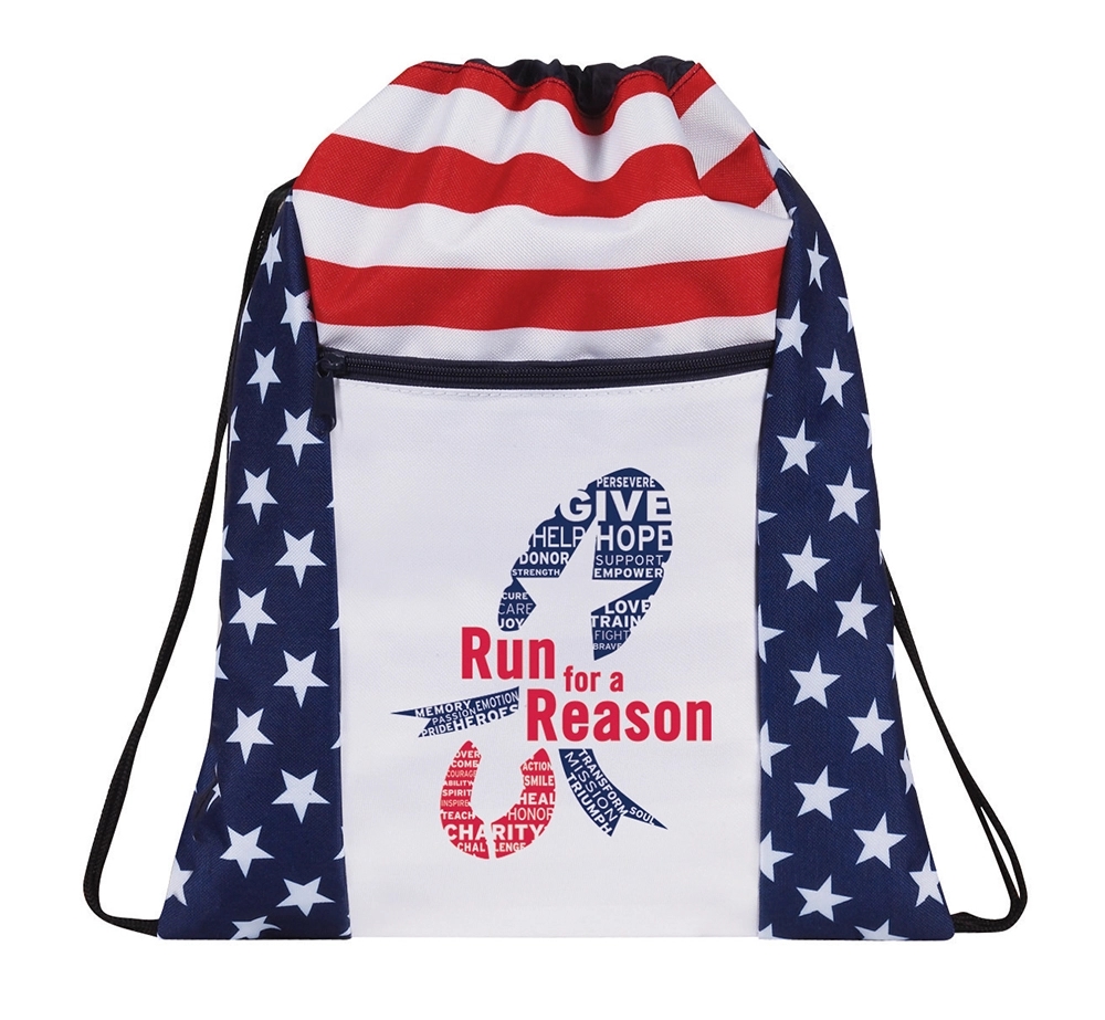 Patriotic Drawstring Backpack