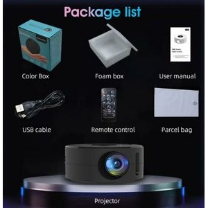 LED Mini Projector USB Powered Support Wired Connection Phone Screen 1