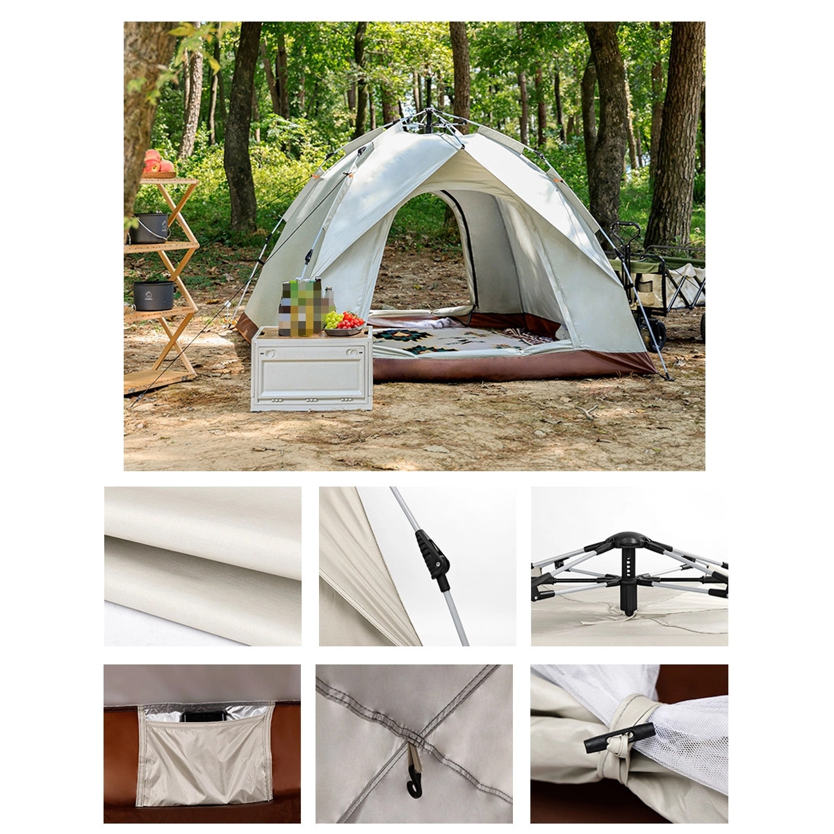 Single Layer Tent Quick Open 3