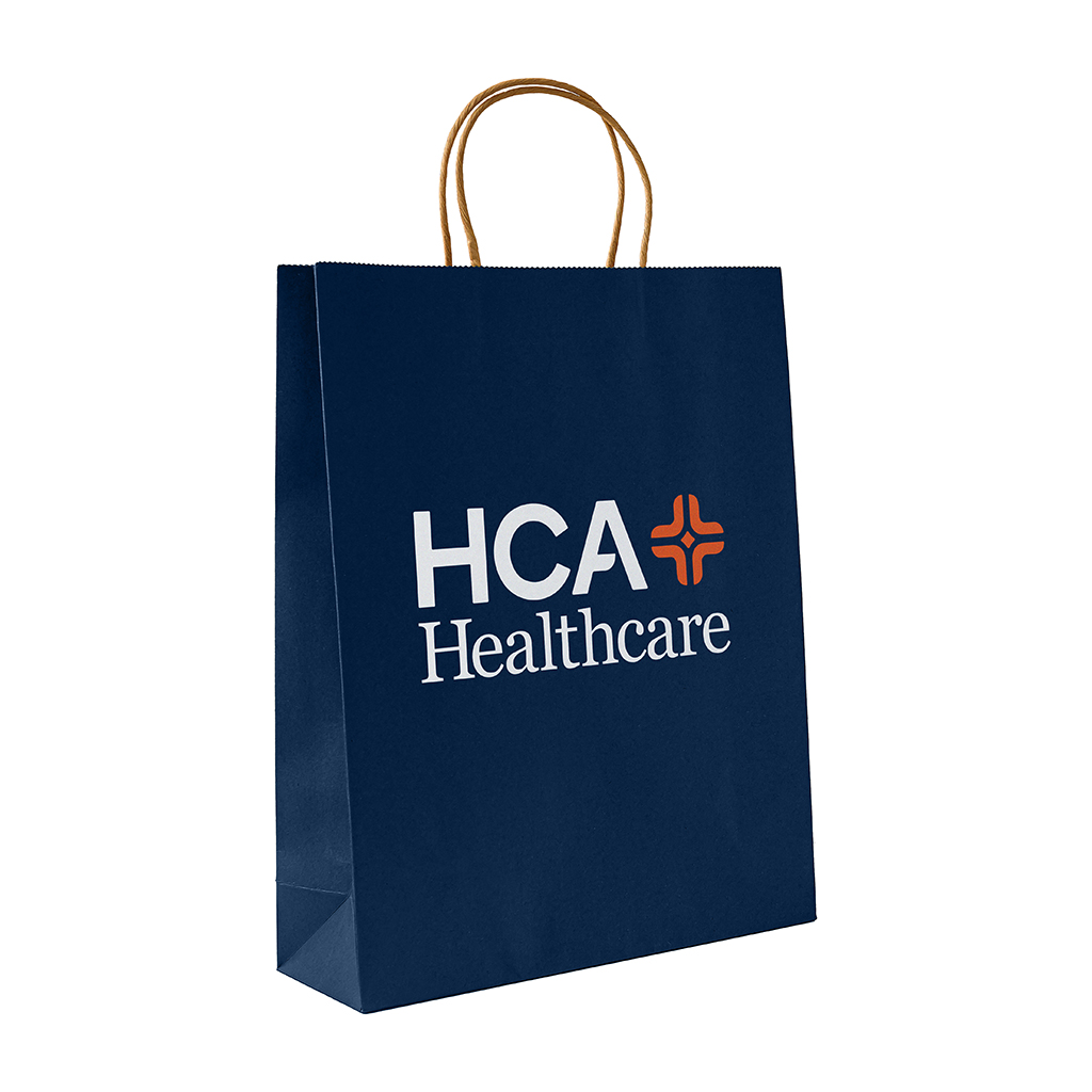 235g Card Paper bag with full color imprint on all sides (10*13*5") 1