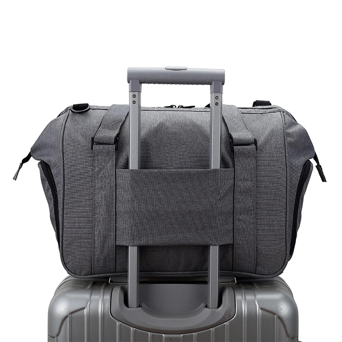 Weekender Airplane Duffel Bags Luggage With Shoe Compartment 4