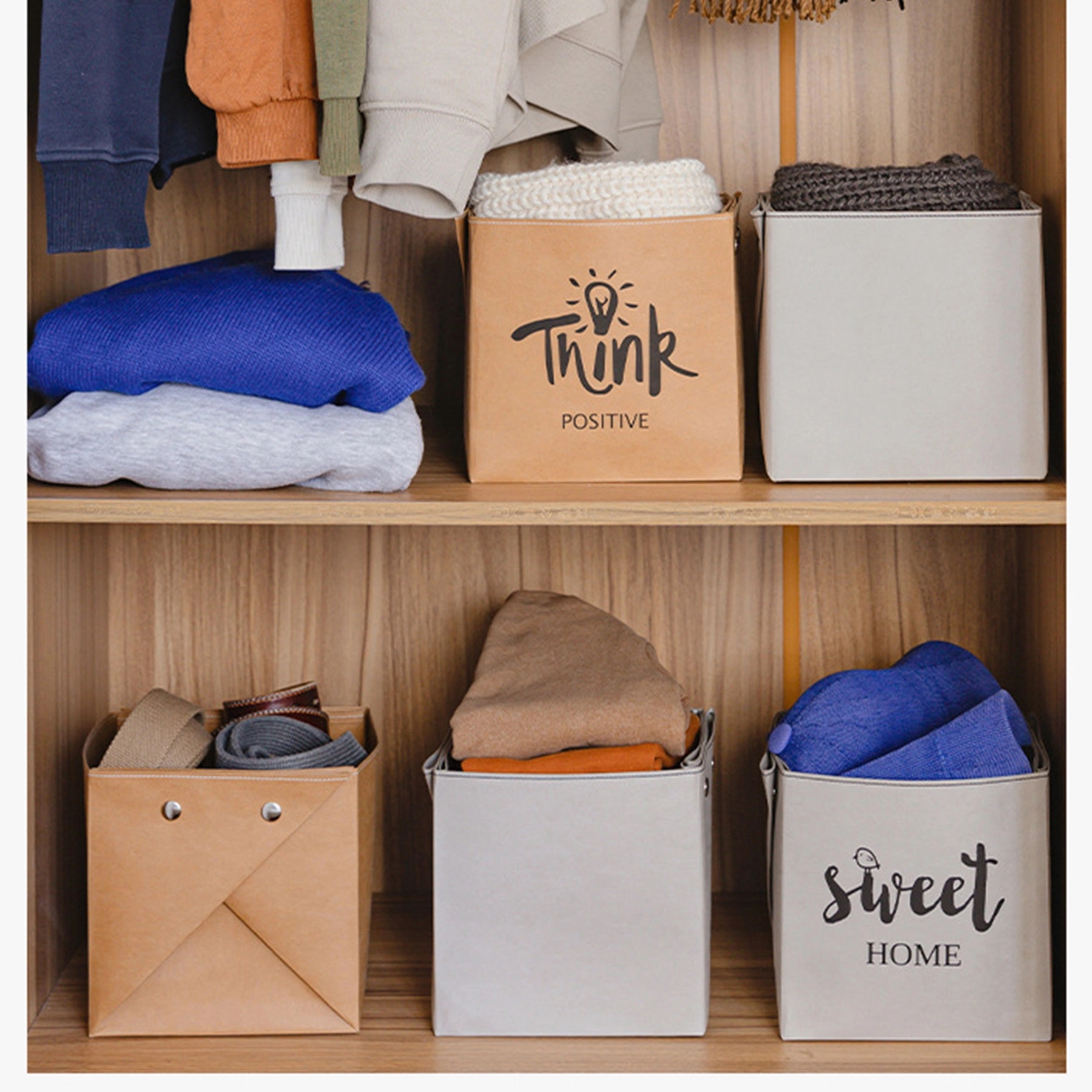 Washable Kraft Paper Foldable Organizers 5