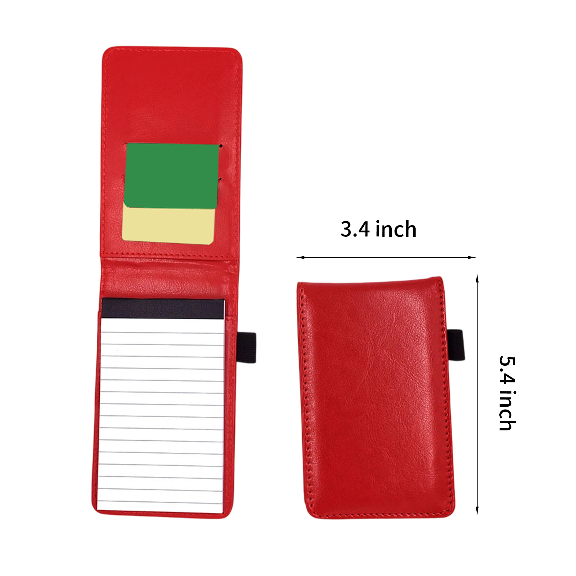 Premium Leather Mini Pocket Notepad Set with Pen Holder 5