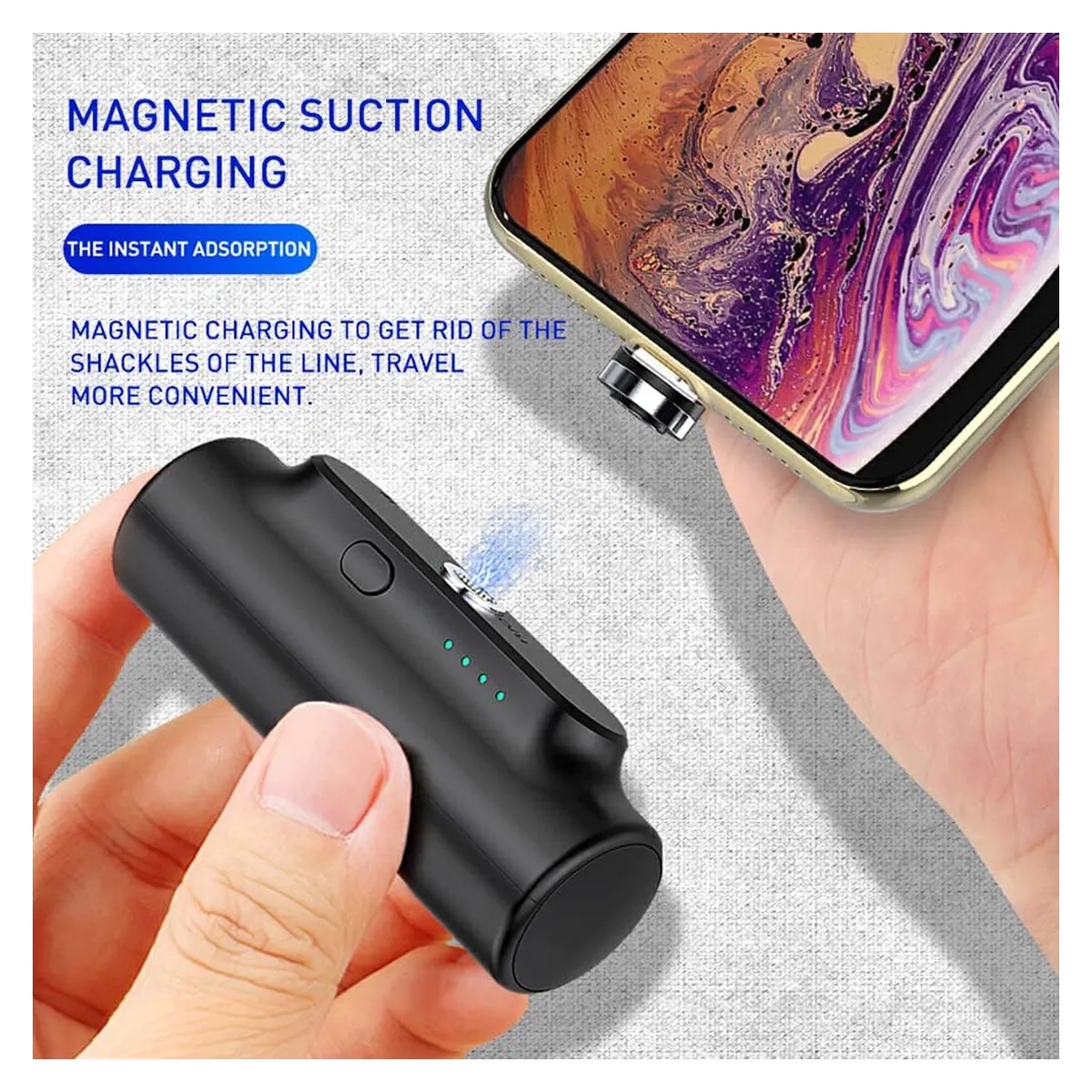 3-In-1 Mini Portable Magnetic Plug Power Bank Station 2