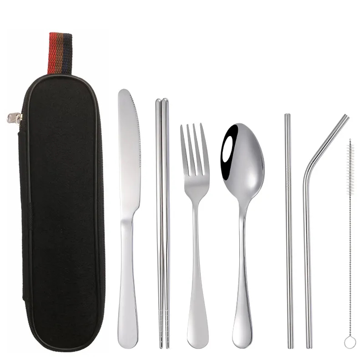 Compact Stainless Steel Cutlery Set for Outdoor Use 2