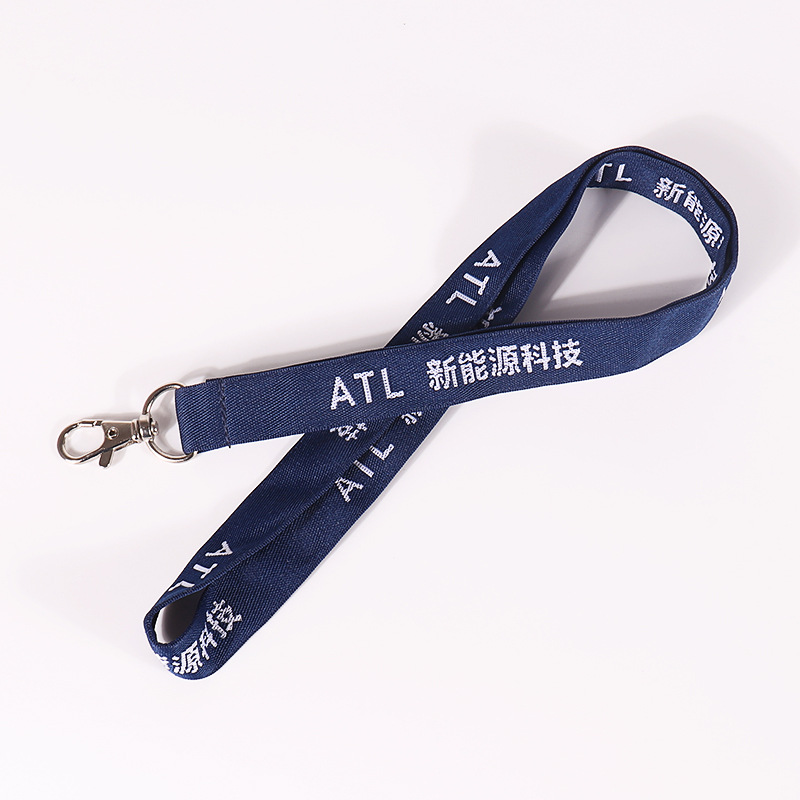 Polyester Lanyard with embroidery 3/4'' w 7