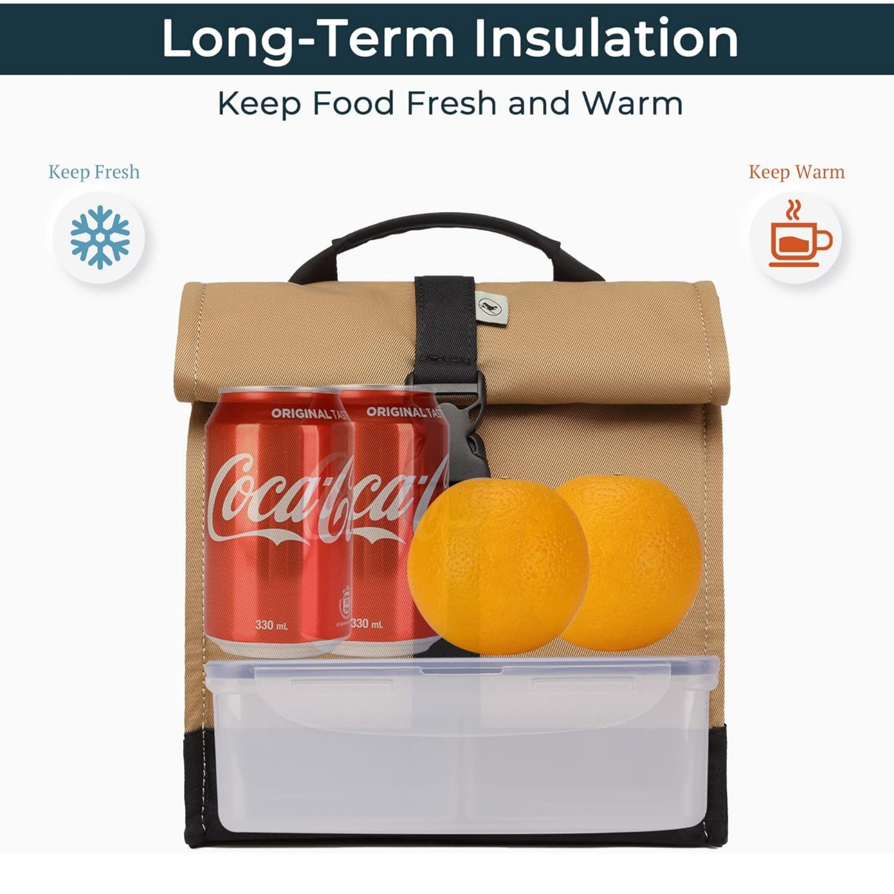Rolltop Insulated Lunch Tote Bag 2