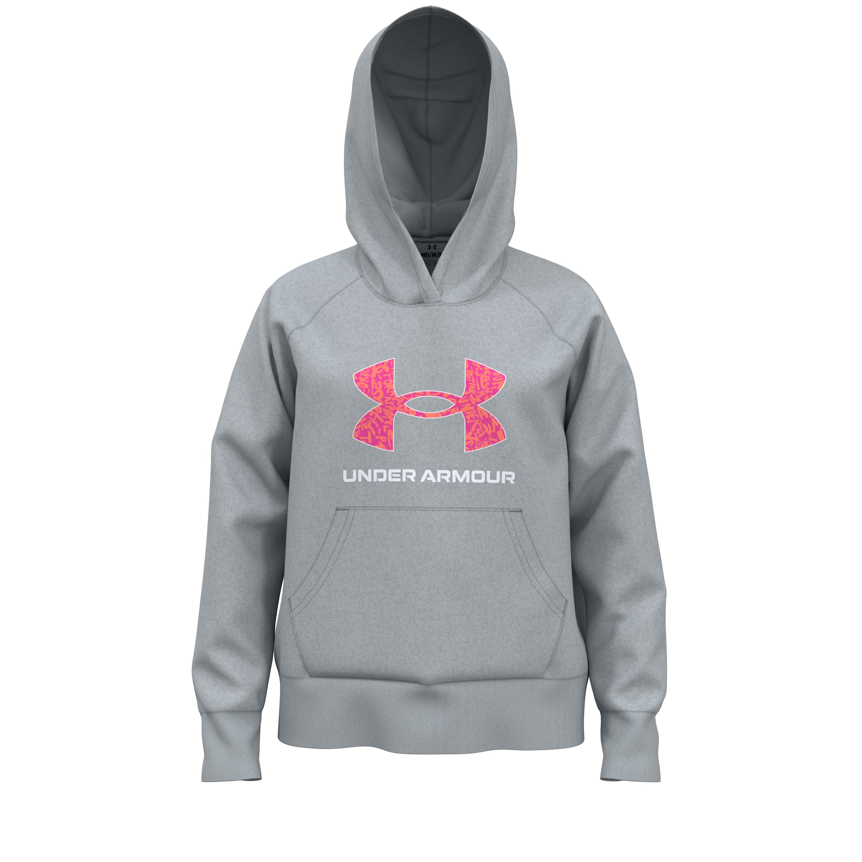 Girls' UA Rival Fleece Big Logo Print Fill Hoodie  4