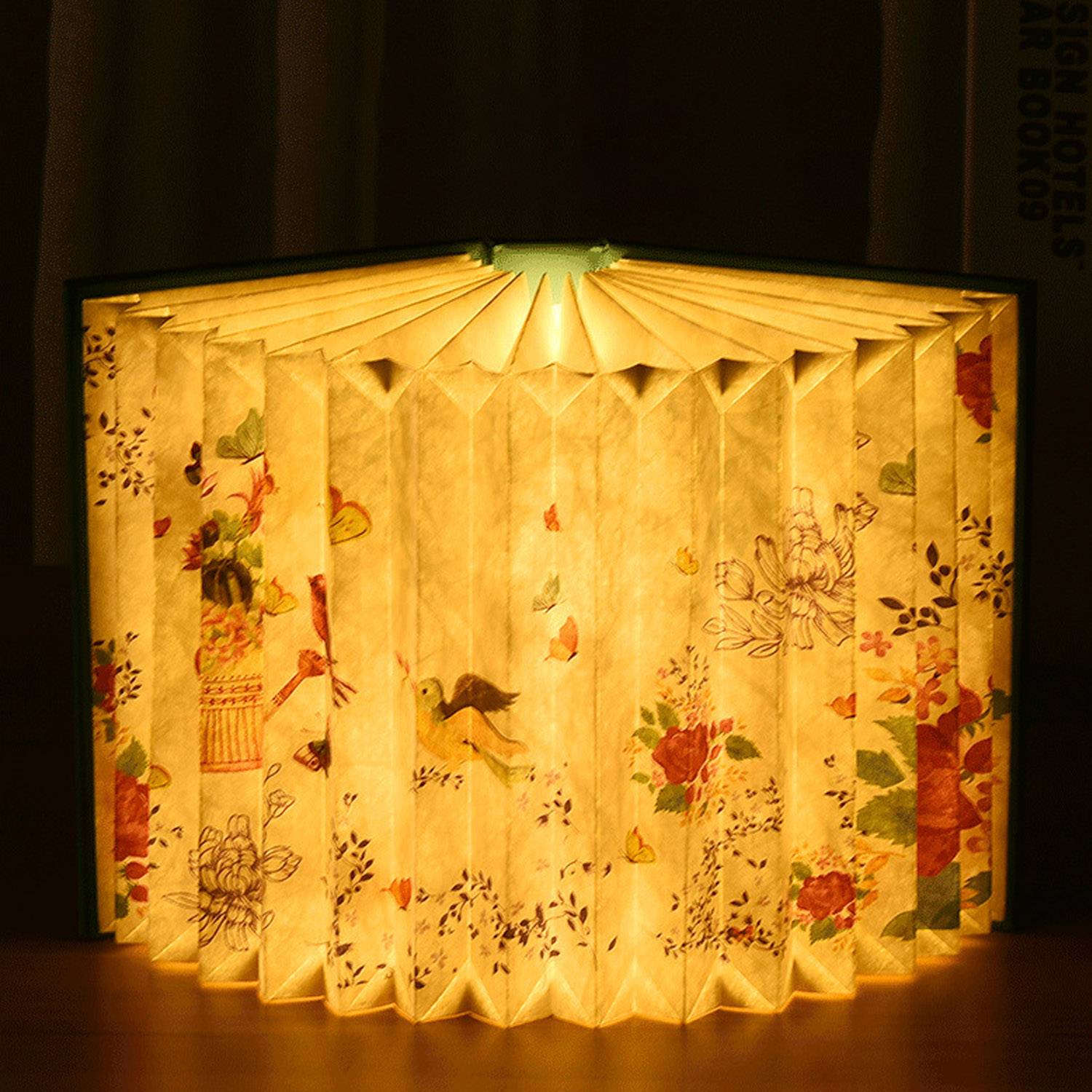 Book Lamp Creative Folding Fan-Shaped Home Night Light 6