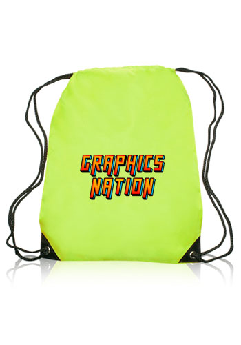 Black Trim Drawstring Bags 48