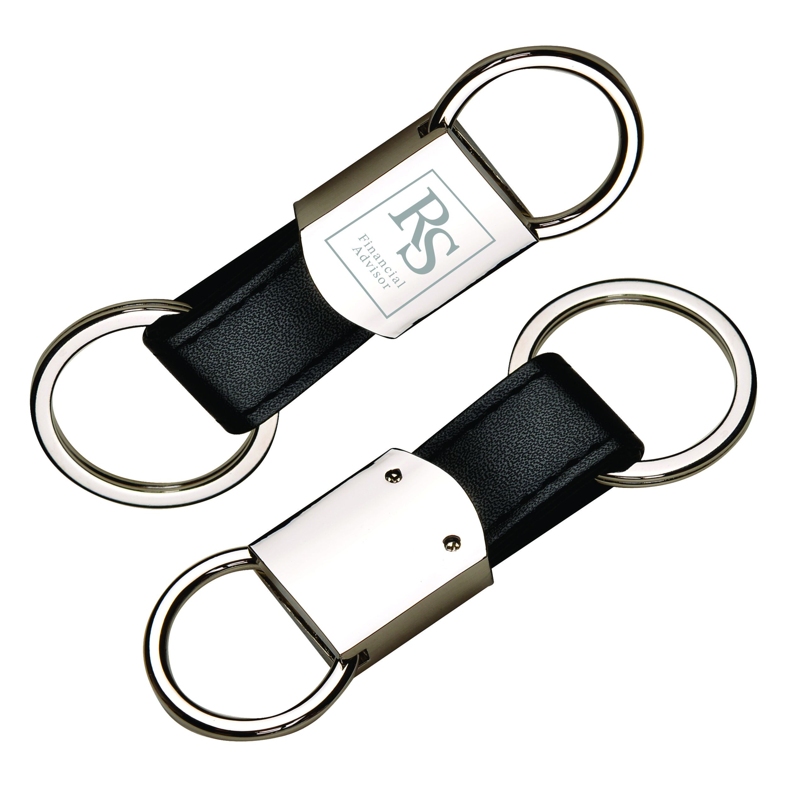 Leatherette Metal Clip-on Key Chain 2