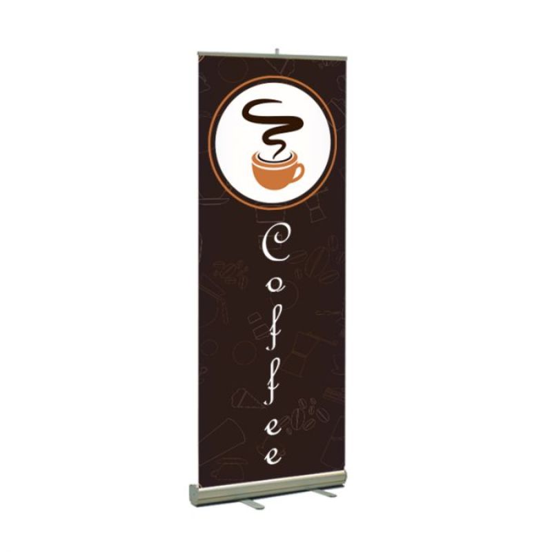 Coffee Pre Printed Premium Retractable Banner 33" x 80" - Design 3 2