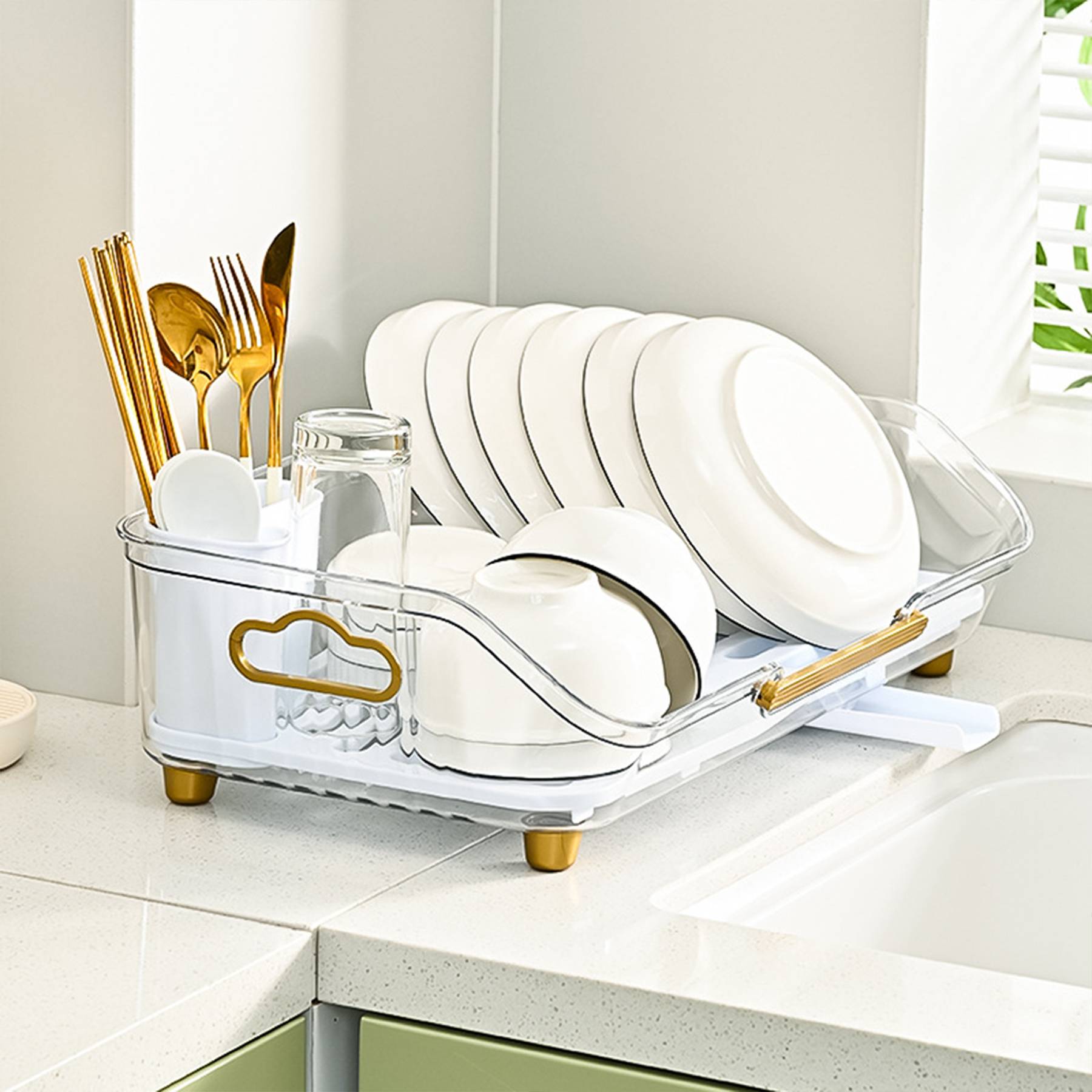Kitchen crockery storage shelves 6