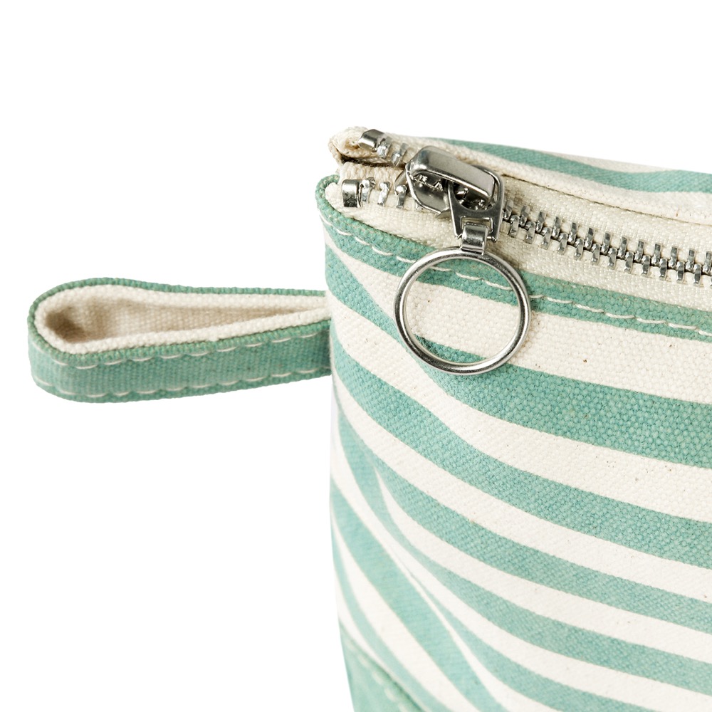 12 Oz. Medium Weight Canvas Stripe Makeup Bag 10