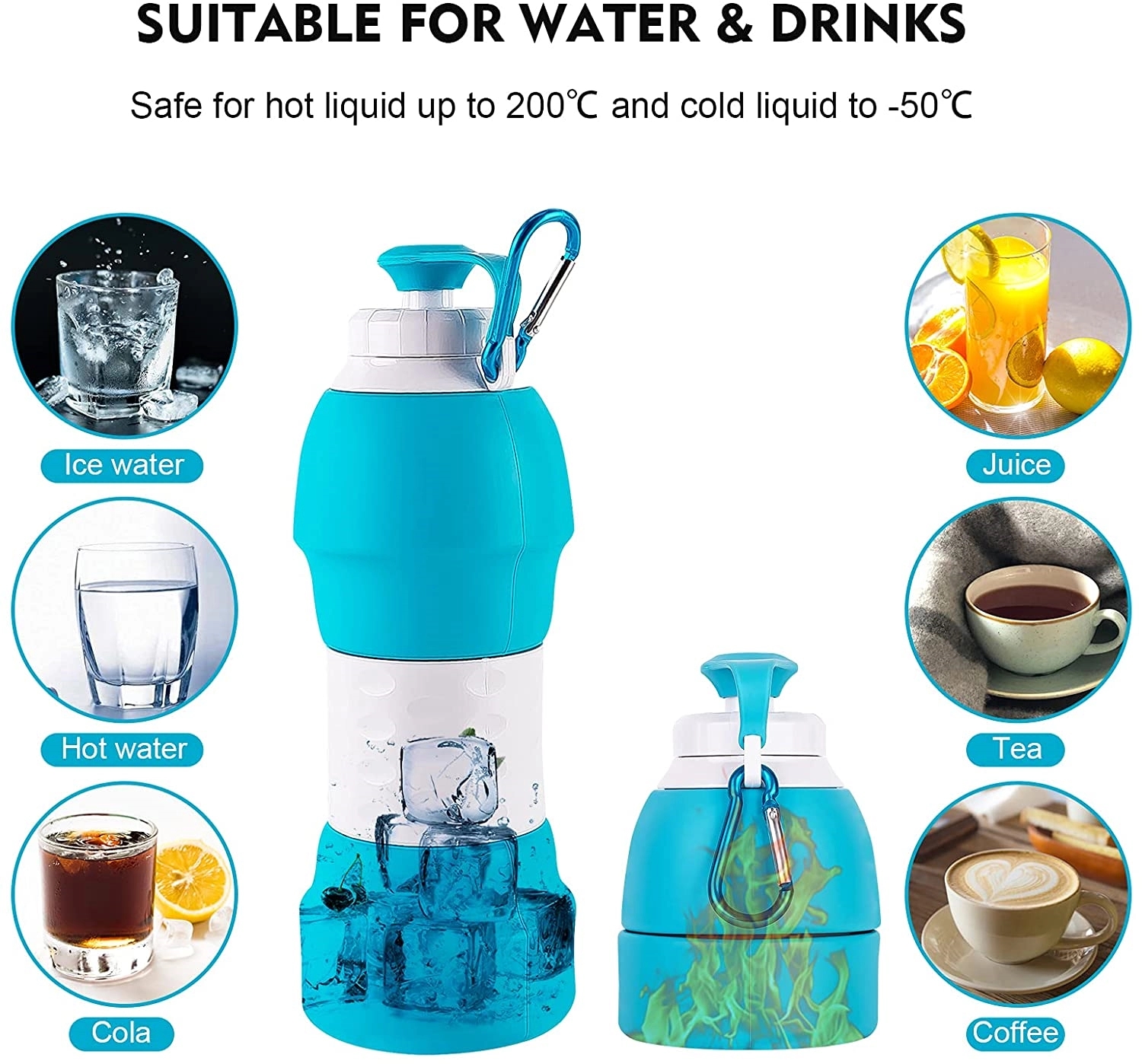 19 oz Collapsible Portable Water Bottle 5