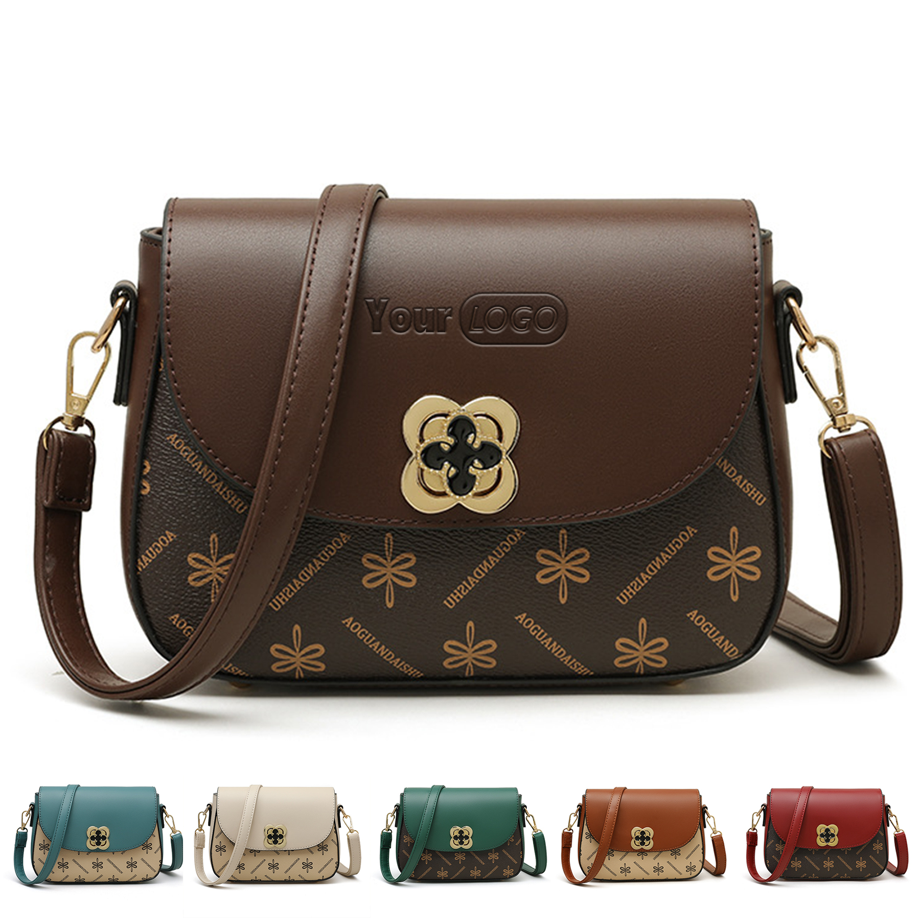 Pu Leather mini waterproof printed mobile Cross-body Bag 6