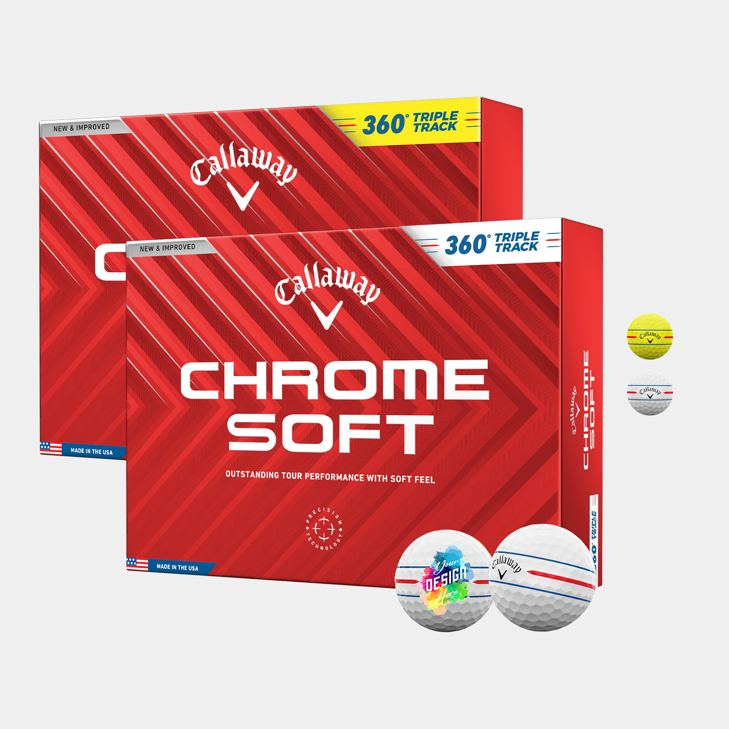 Callaway® 12 Pack Chrome Soft 360 Triple Track Golf Balls 1