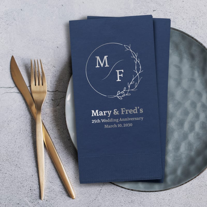 Foil Stamped Dinner Napkins 26