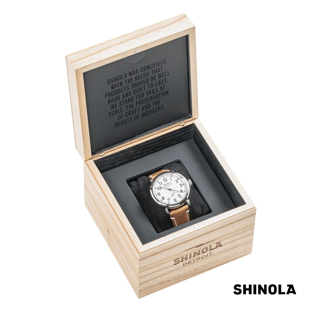 Shinola® Runwell Watch - White/Tan 4