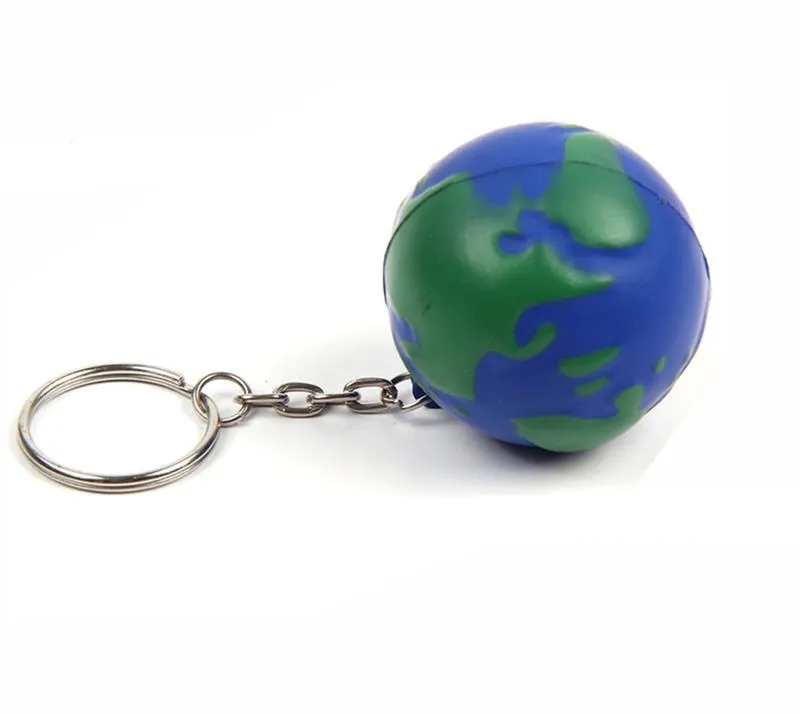 The Earth Globe Stress Ball Keychain 2