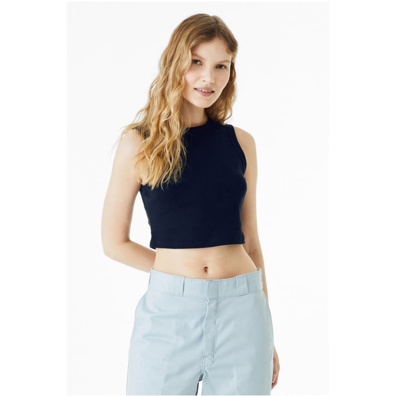 Bella + Canvas Ladies' Micro Rib Muscle Crop Tank 38