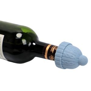 Elegant Oval Panel Silicone Bottle Cap Wine Stopper Cork 10