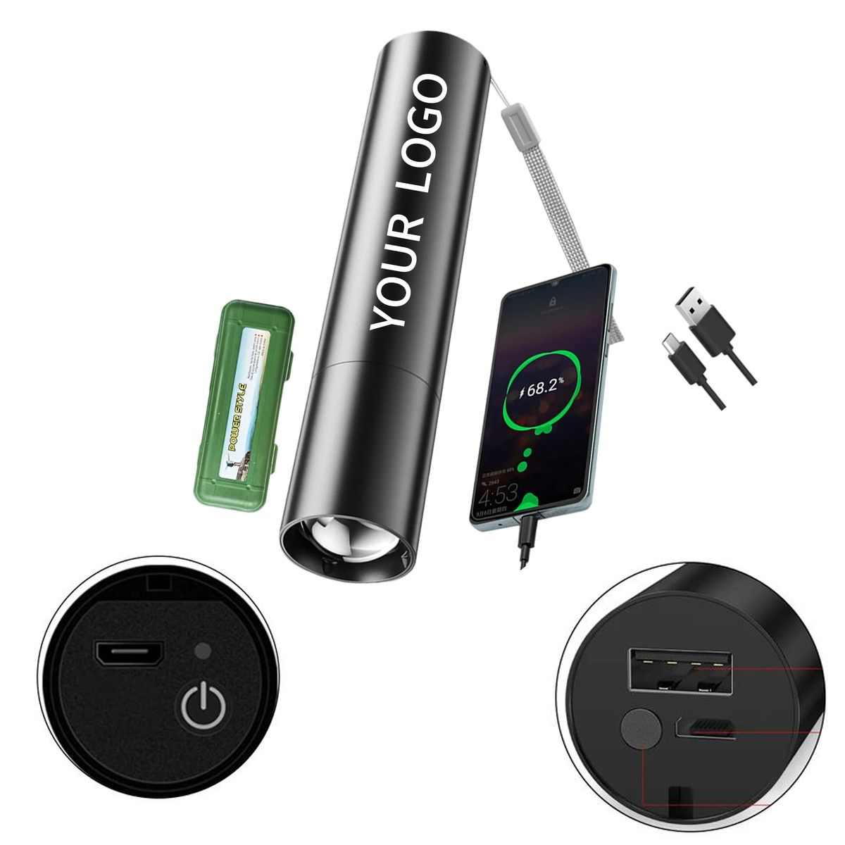 Multi Function Flashlight Charger with 3 Modes 2