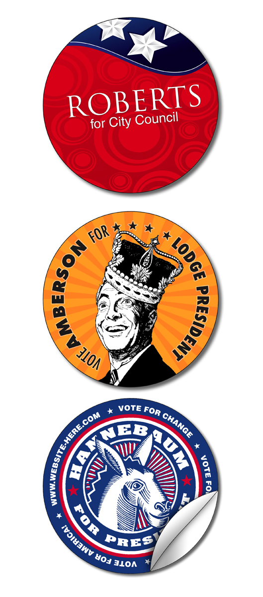 Political Sticker / Decal - UV-Coated Vinyl - 2.5 Inch Circle Shape 3