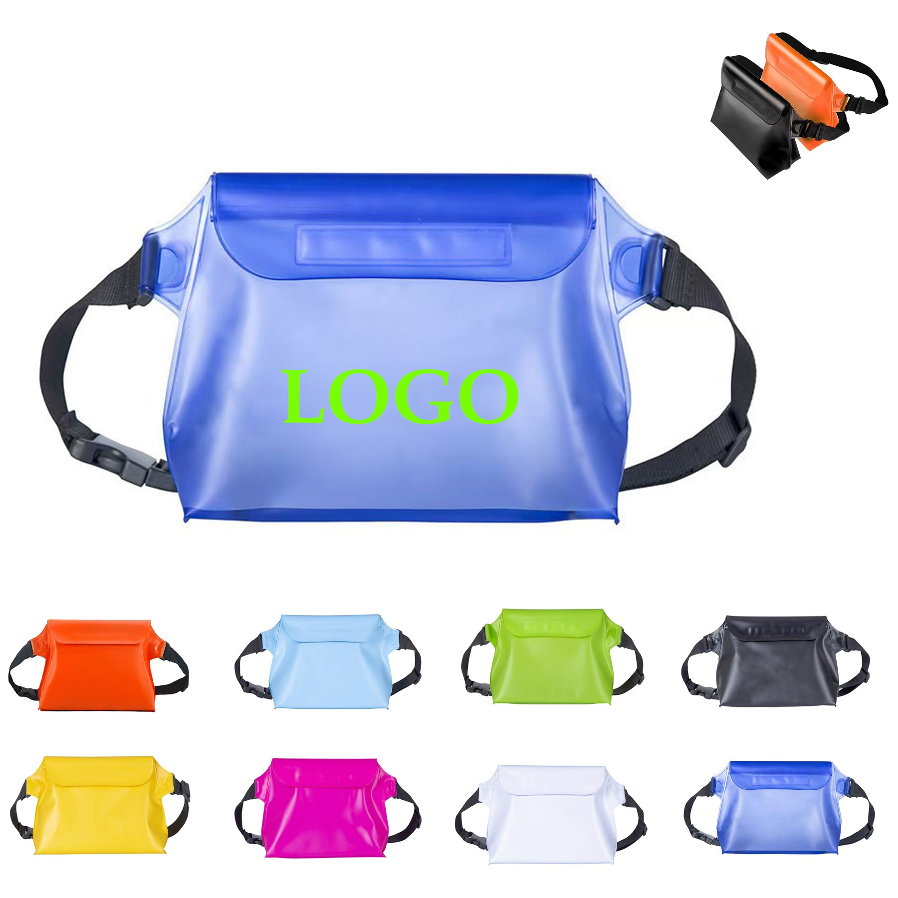 Waterproof Tote Pouch With Waist Belt 2