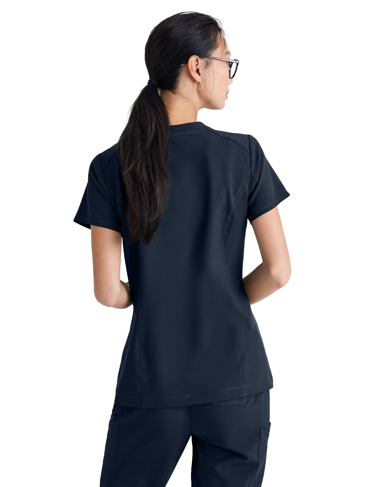Grey's Anatomy Evolve Stretch - Women's One-Pocket Banded V-Neck Sway Scrub Top 26