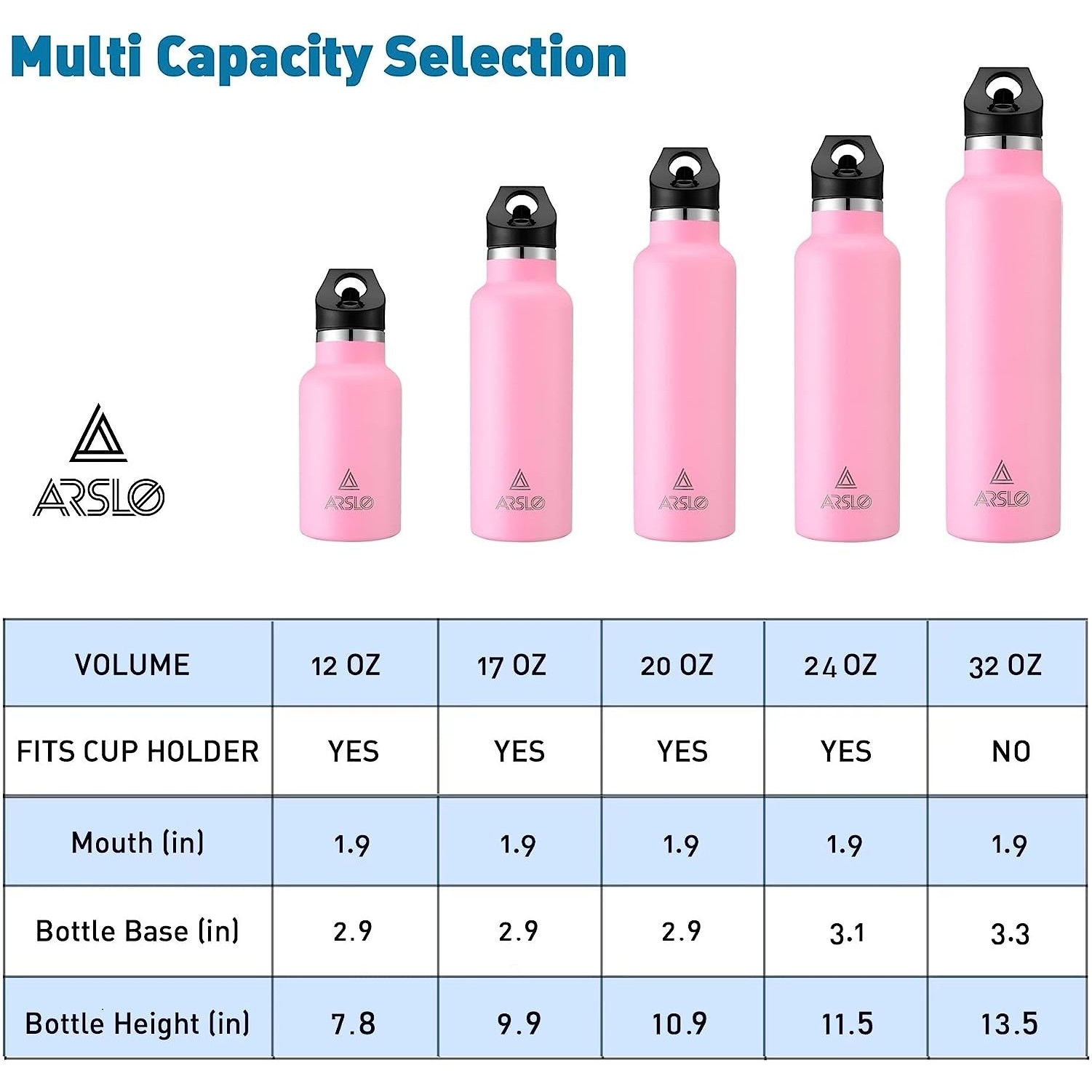 Sport standard mouth metal water bottle, Stainless Steel Double Wall Water Bottles, Vacuum Insulated 3