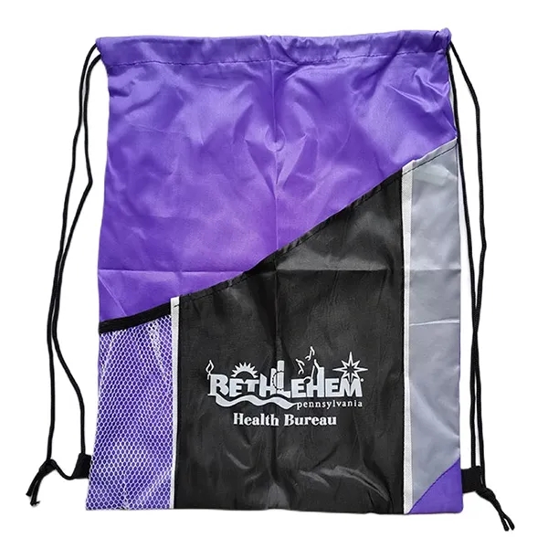 Cinch Bag with Mesh Pocket -13.78" x 17.7" 6