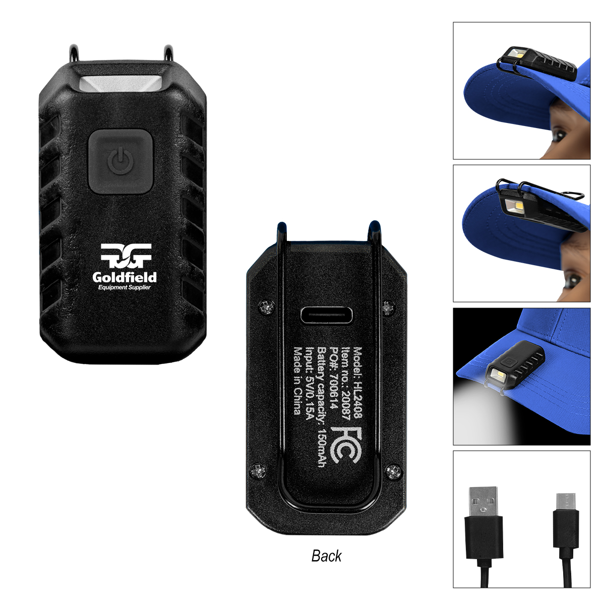 Rechargeable Cap Safety Light 6