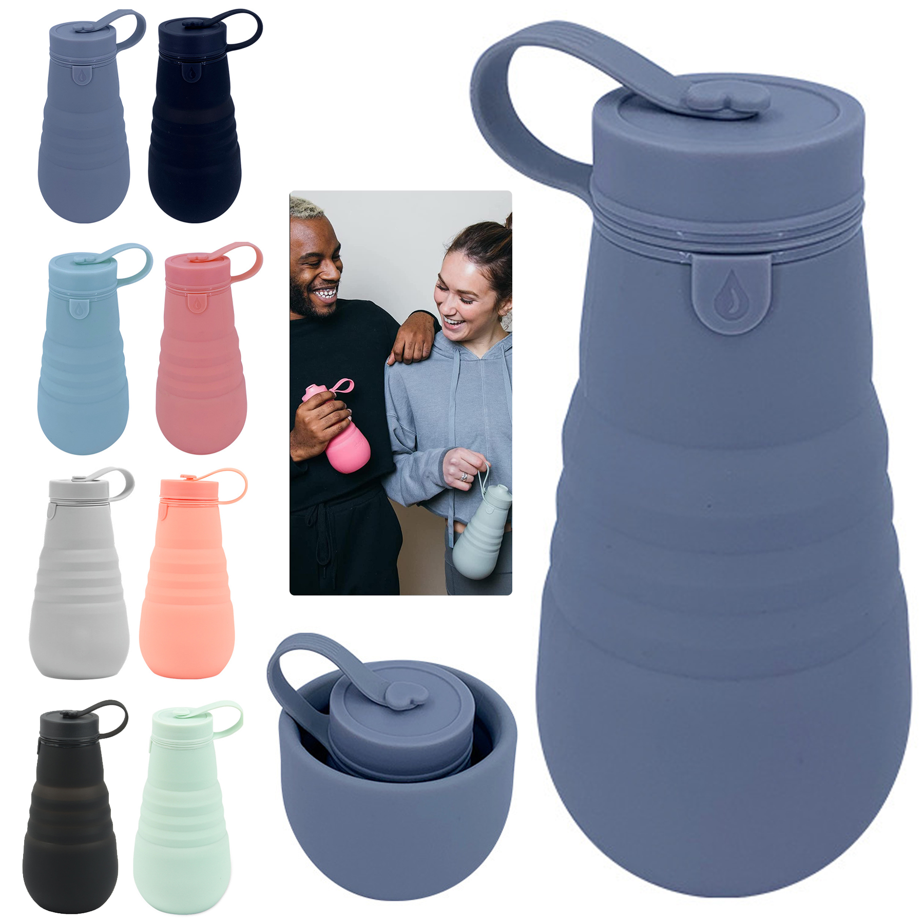 500ml Collapsible Leak Proof Reusable Silicone Cup 1