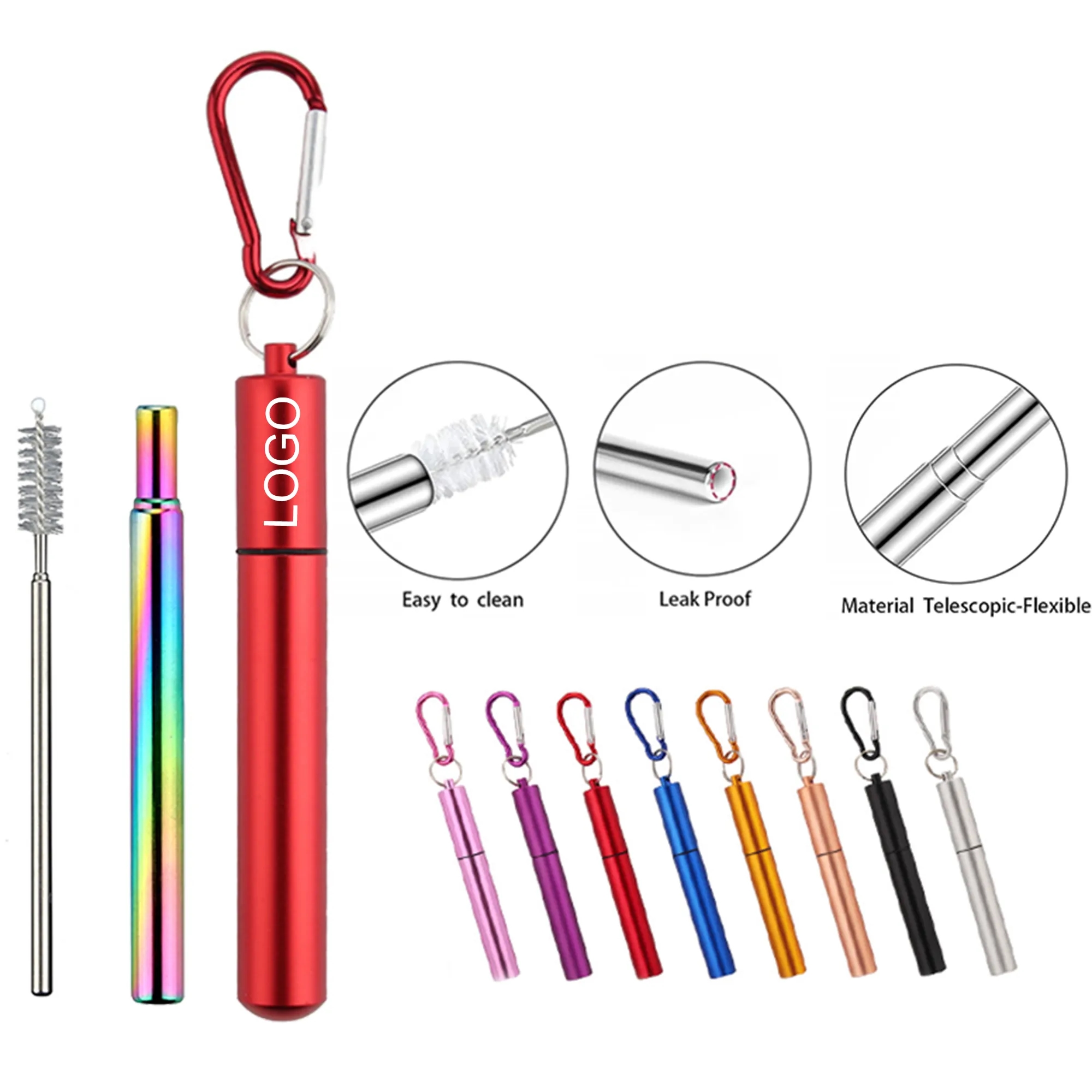 Portable Folding Straw Set 2
