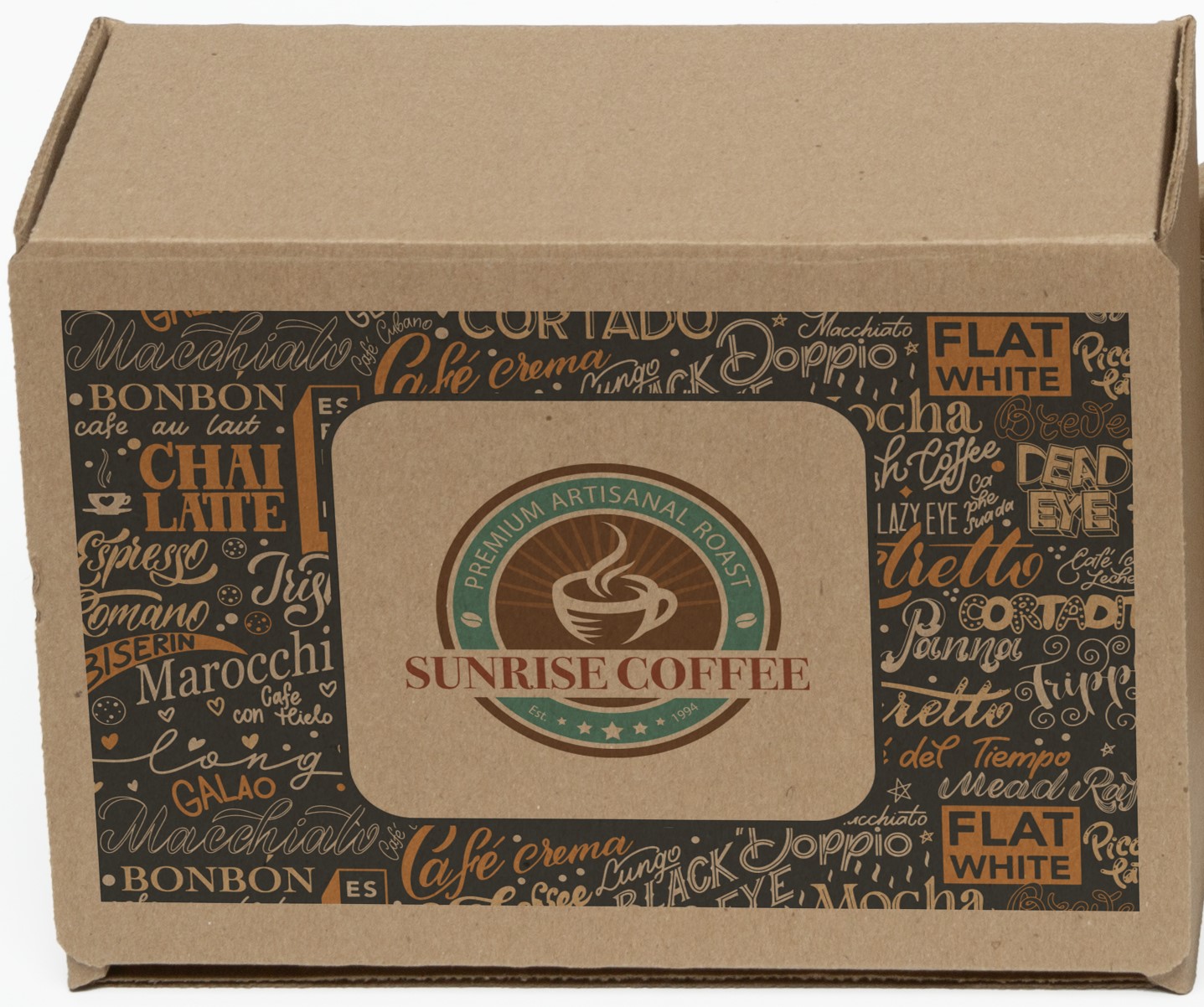 Full Color Natural Display Mailer Box (8" x 6"x 4") (Lid Outside)