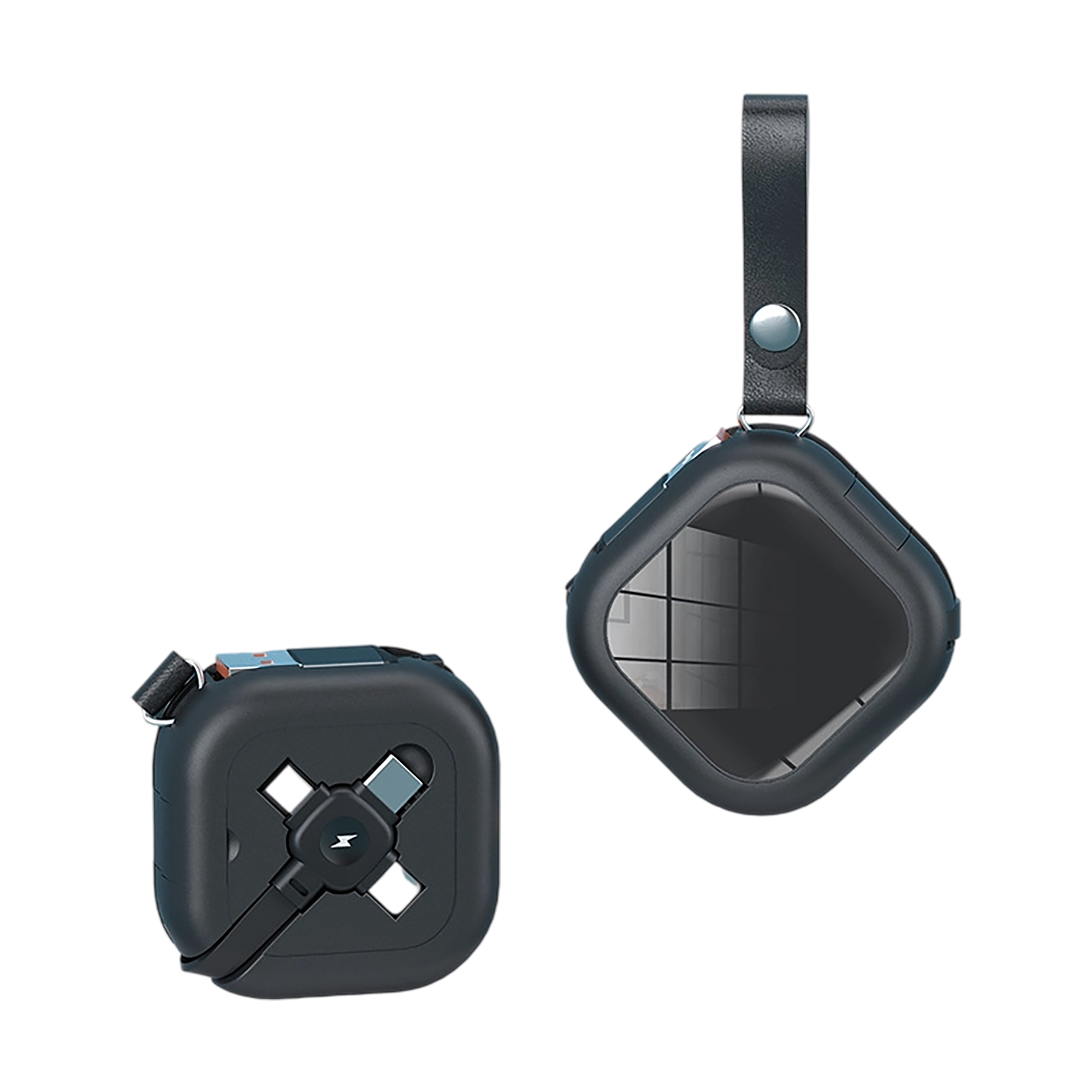 Retractable Multi Charging Cable With Micro USB USB C And iP Connectors 3.3' 4