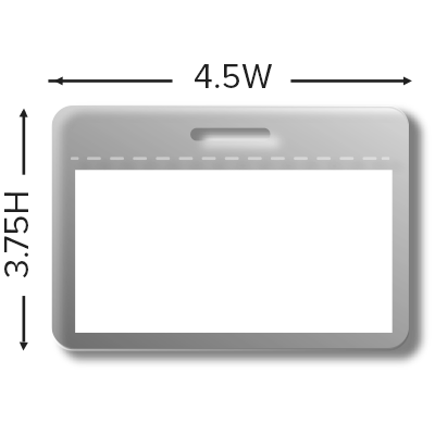 4.5W x 3.75H Plastic Badge Holder 1