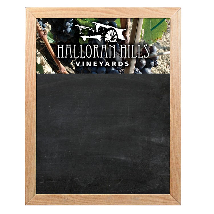 Oak Frame Wall Chalkboard - 23"w x 30"h 6