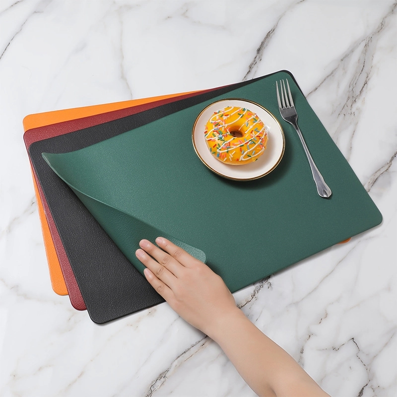 Two Color Nordic Leather Mat MOQ 100PCS 2