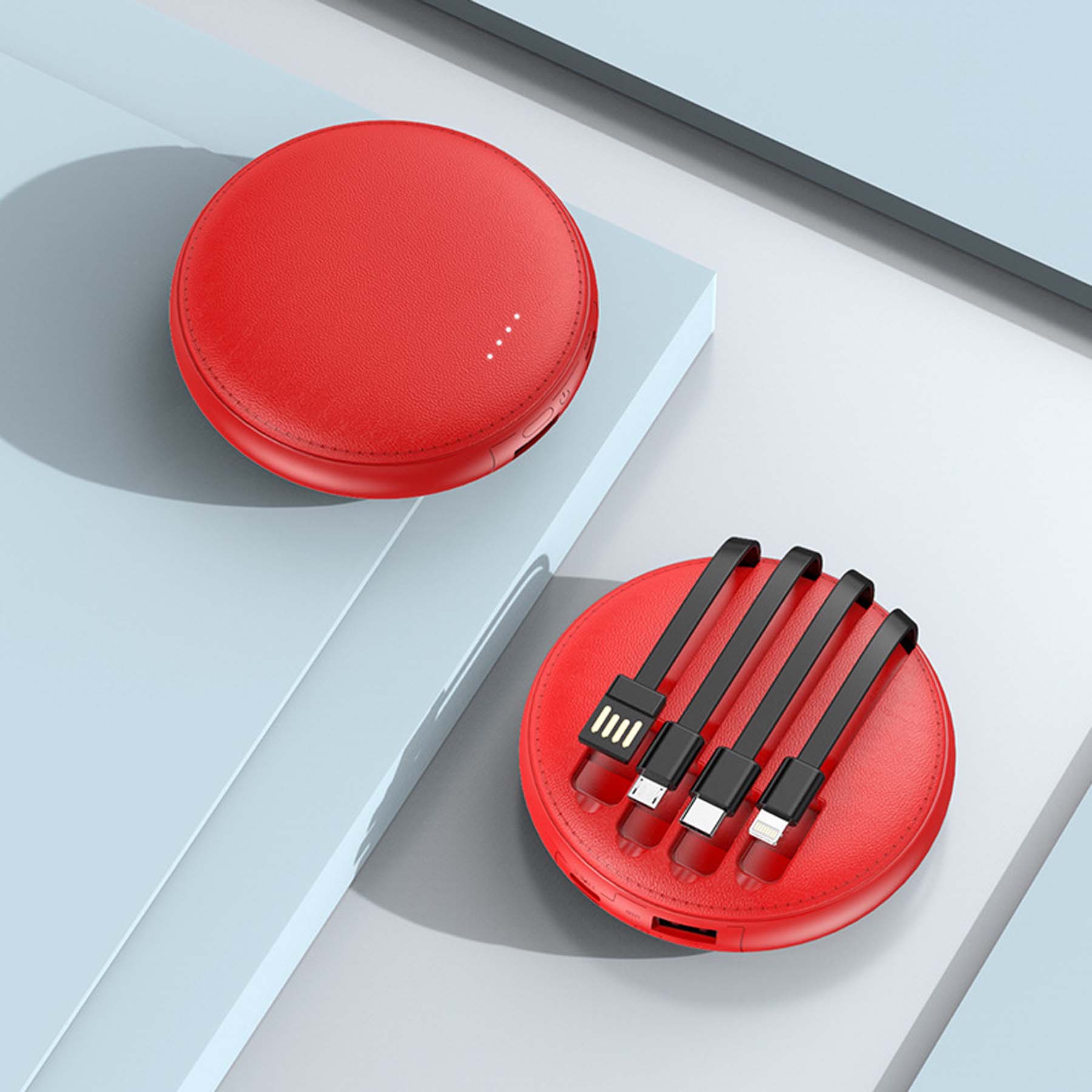 10,000mAh Portable Round Power Bank 6