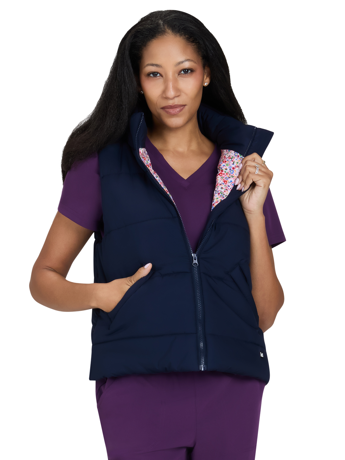 koi - Essentials - Women's Two-Pocket Nula Puffer Vest 13