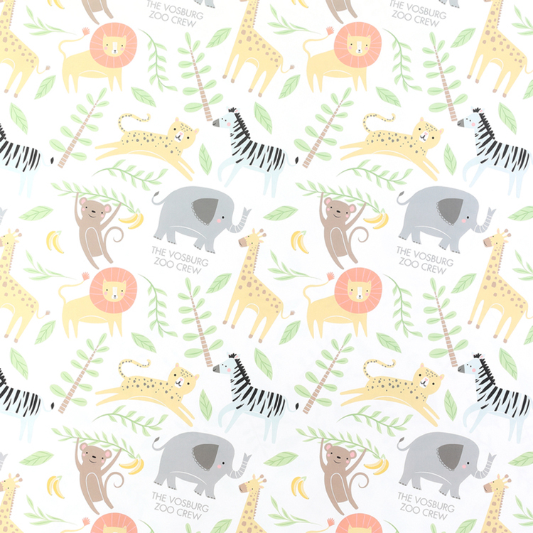 Baby Safari Reversible Wrapping Paper (28"x20") 2